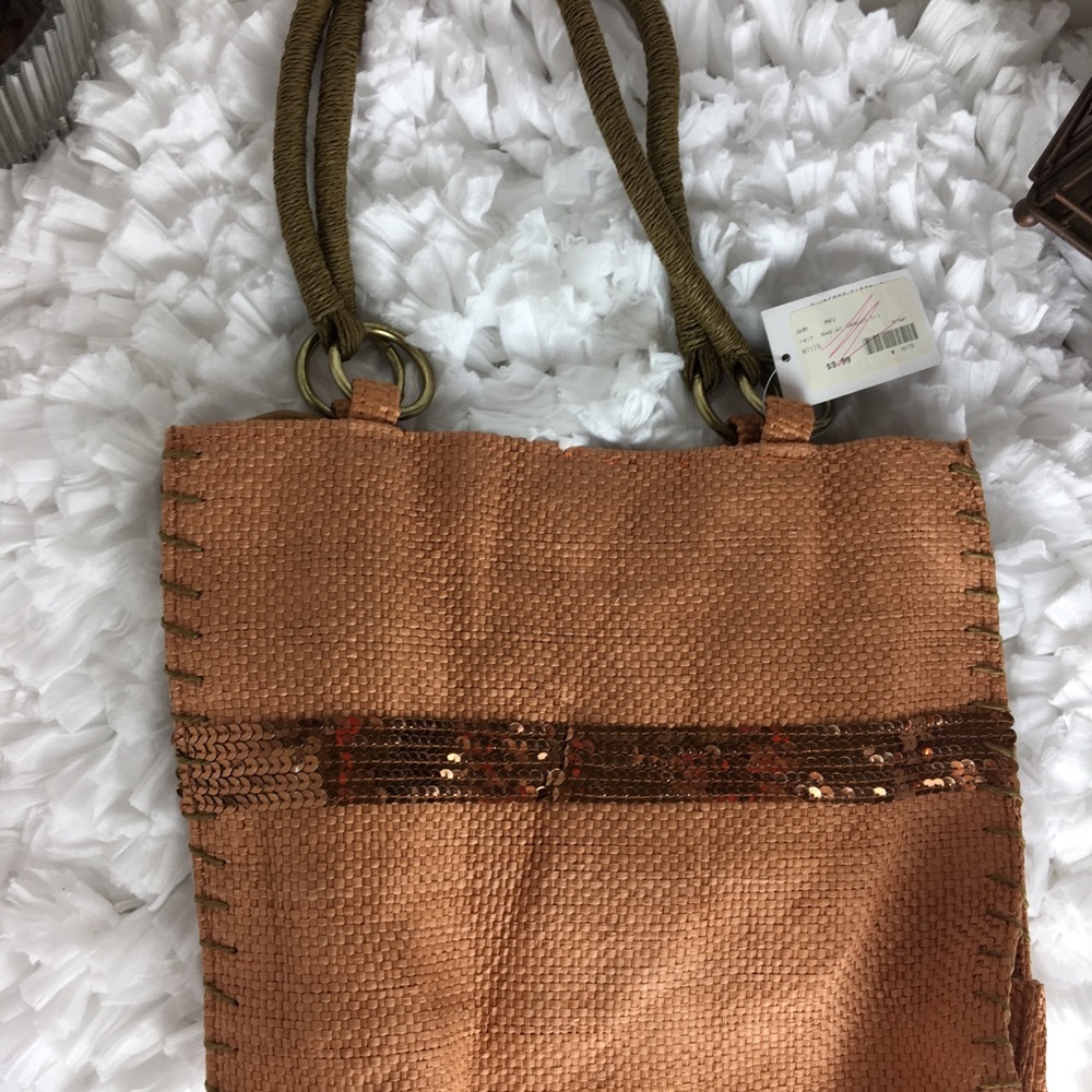 Woven Brown Basket Bag Boho Chic Hippie